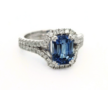 Load image into Gallery viewer, 18CT Ceylon Sapphire &amp; Diamond Ring
