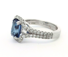 Load image into Gallery viewer, 18CT Ceylon Sapphire &amp; Diamond Ring
