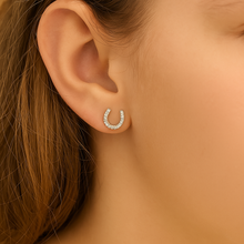 Load image into Gallery viewer, Horseshoe Stud Earrings