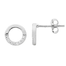 Load image into Gallery viewer, Ellani Sterling Silver Cubic Zirconia Earrings