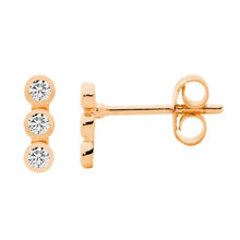 Load image into Gallery viewer, Ellani Pearl Drop Hook Earrings – Sterling Silver with Cubic Zirconia Accent - E562S