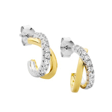 Load image into Gallery viewer, Ellani Cross Over Hoop Earrings - E598S