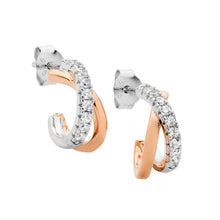 Load image into Gallery viewer, Ellani Cross Over Hoop Earrings - E598S