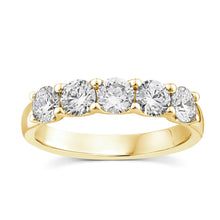 Load image into Gallery viewer, Duraflex Pty Ltd 9ct Yellow Gold 1.25ct F VS Lab Grown Diamond Round Anniversary Ring - LGMRA-3911-Y-N