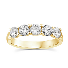 Load image into Gallery viewer, Duraflex Pty Ltd 9ct Yellow Gold 1.25ct F VS Lab Grown Diamond Round Anniversary Ring - LGMRA-3911-Y-N