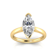 9K YG 2.00ct F VS LGD Marquise Ring