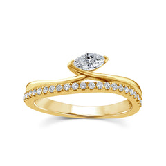 Solace Wrap Marquise Diamond Ring