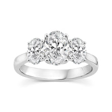 Load image into Gallery viewer, 9ct White Gold 2ct F VS Lab-Grown Diamond Oval Trilogy Ring - Cameron's Fine Jewellers