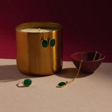 Load image into Gallery viewer, Fleur Green Onyx Pendant