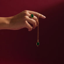 Load image into Gallery viewer, Fleur Green Onyx Pendant