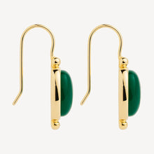 Load image into Gallery viewer, Fleur Green Onyx Earrings