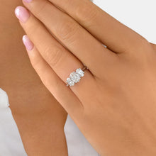 Load image into Gallery viewer, 9ct White Gold 2ct F VS Lab-Grown Diamond Oval Trilogy Ring - Cameron's Fine Jewellers