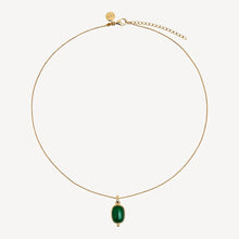 Load image into Gallery viewer, Fleur Green Onyx Pendant