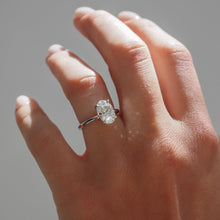Load image into Gallery viewer, Duraflex Pty Ltd 9ct White Gold 2.00ct F VS Lab Grown Diamond Oval 4 Claw Ring - LGRE-24742-W-N