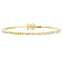 Yellow Gold Diamond Tennis Bracelet
