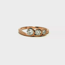 Load and play video in Gallery viewer, 9CT Rose Gold 0.62ct Diamond Ring
