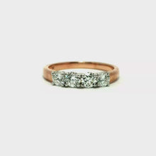 Load and play video in Gallery viewer, 9CT Rose Gold 0.87ct Diamond Ring
