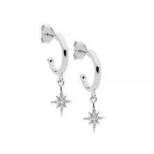 Load image into Gallery viewer, Ellani Sterling Silver Star Drop Earrings