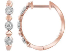 Load image into Gallery viewer, 9ct Rose Gold Diamond Earrings
