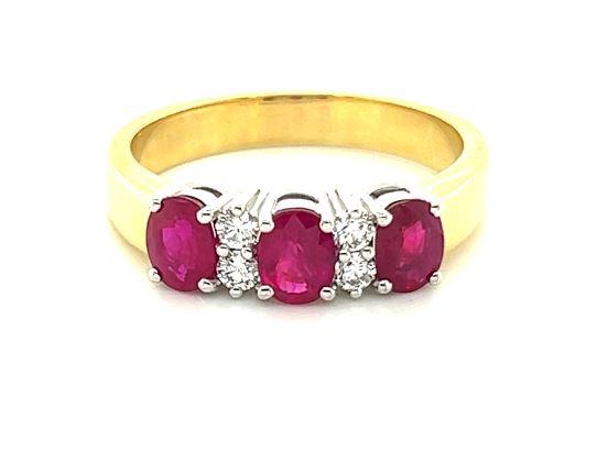 18CT Ruby and Diamond Ring