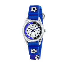 Load image into Gallery viewer, Tikkers Soccer Ball Strap Kids Time Teacher Watch