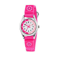 Load image into Gallery viewer, Tikkers Pink Flower Strap Kids Time Teacher Watch