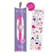 Load image into Gallery viewer, Tikkers Pink Flower Strap Kids Time Teacher Watch