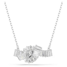 Load image into Gallery viewer, Swarovski Baguette cut, Knot, White, Rhodium plated