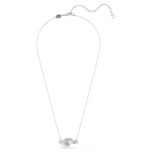 Load image into Gallery viewer, Swarovski Baguette cut, Knot, White, Rhodium plated