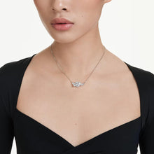 Load image into Gallery viewer, Swarovski Baguette cut, Knot, White, Rhodium plated