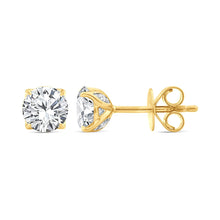 Load image into Gallery viewer, 18ct Yellow Gold 1.63ct Diamond Claw Stud Earrings