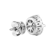 Load image into Gallery viewer, 18ct White Gold 2.45ct Diamond Halo Stud Earrings