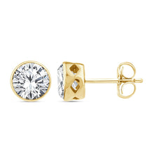 Load image into Gallery viewer, 1.60CT F VS Bezel Stud Earrings
