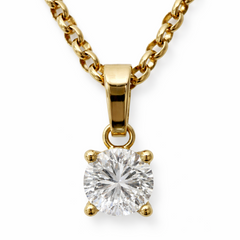 9ct Gold 1.08CT Diamond Pendant