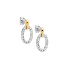 Load image into Gallery viewer, YGP Cubic Zirconia Open Oval Earrings - Ellani E645G