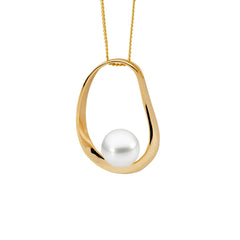 Open Oval Pearl Necklace