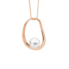 Open Oval Pearl Necklace