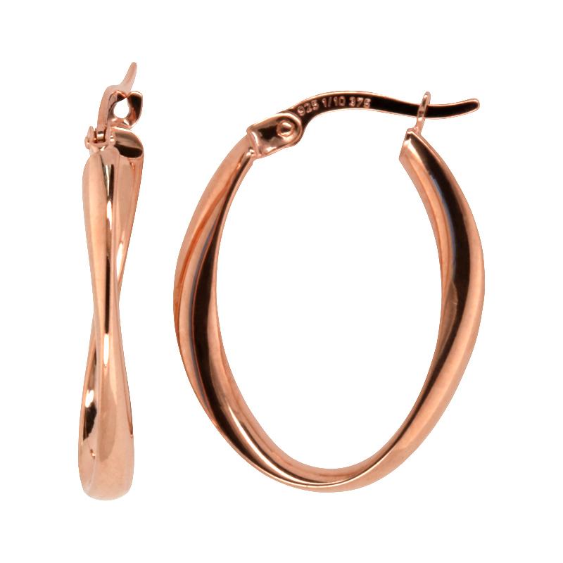 9ct ROSE GOLD SILVER FILLED EARRINGS
