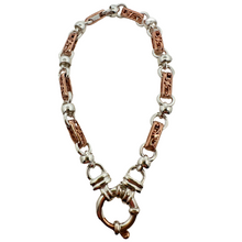 Load image into Gallery viewer, 9CT ROSE GOLD &amp; STERLING SILVER BRACELET
