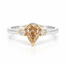 Load image into Gallery viewer, 14ct Yellow Gold 1.2ct Natural Diamond Pear &amp; Round Ring - Cameron's Fine Jewellers
