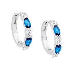 Ellani Blue Cubic Zirconia Earrings