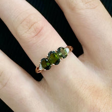 Load image into Gallery viewer, 9CT Green Tourmaline and Diamond Ring
