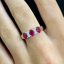 Load image into Gallery viewer, 18CT Natural Ruby and Diamond Ring
