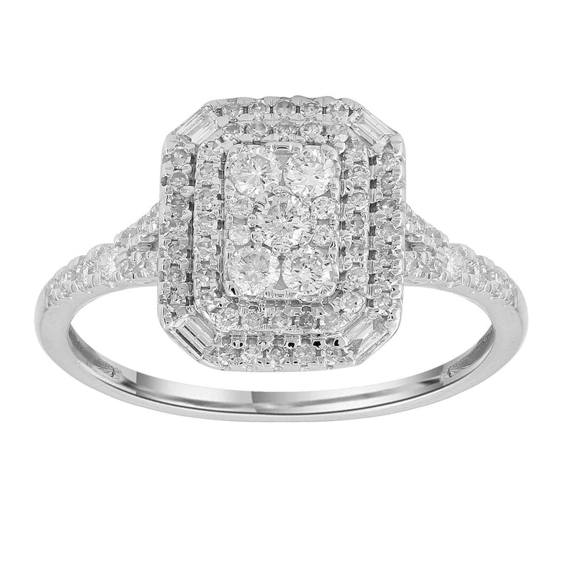 9CT White Gold 0.50ct Diamond Ring