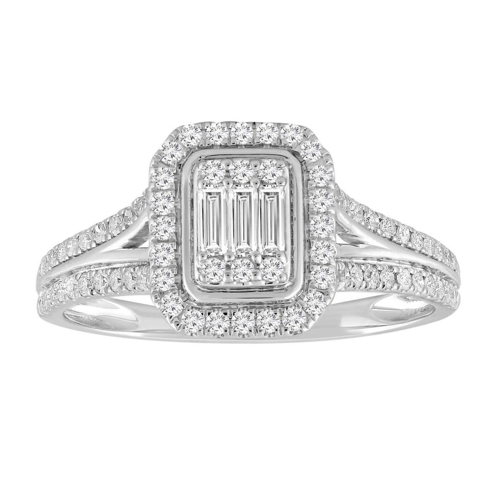 9ct White Gold 0.50ct Diamond Ring