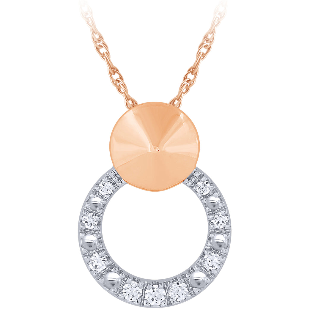 9ct Rose Gold 0.8ct Diamond Pendant