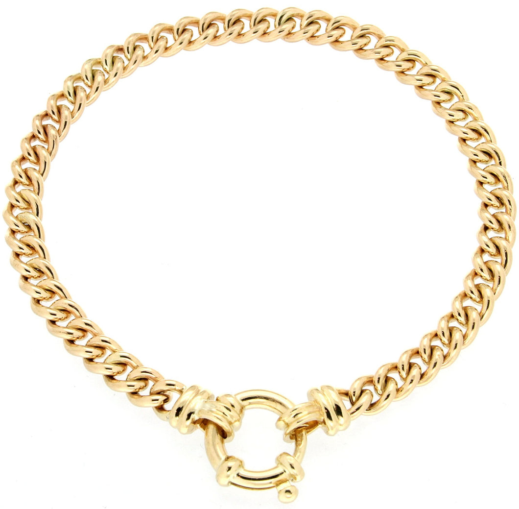 9CT Yellow Gold Curb Link Bracelet