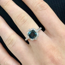 Load image into Gallery viewer, 9CT White Gold London Blue Topaz and Diamond Ring
