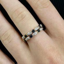 Load image into Gallery viewer, 9CT Black Sapphire and Diamond Ring
