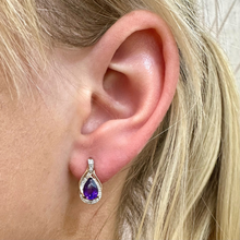 Load image into Gallery viewer, 9CT Amethyst and Diamond Earrings
